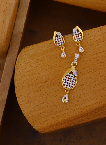 YELLOW GOLD STONE DESIGNER SET