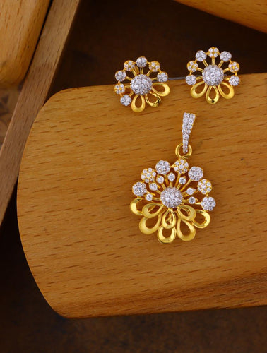 YELLOW GOLD STONE DESIGNER SET